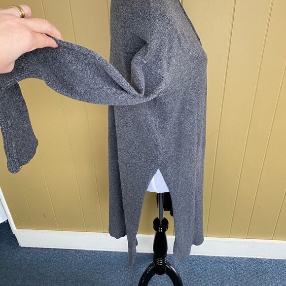 Prologue women S long open front cardigan w/side slits grey - Picture 7 of 11